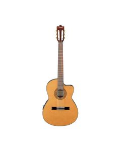 Ibanez Acoustic/Electric Thinline Cutaway Classical Guitar with Spruce Top, Amber High Gloss, GA5TCE
