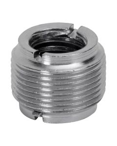 On-Stage 5/8 Inch Male to 3/8 Inch Female Mic Screw Adapter, Converts Mic Accessories, Chrome, MA-200