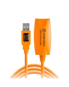Tether Tools TetherPro 16' USB 2.0 Active Extension Cable, 480 Mb/s, High-Visibility Orange