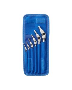 Bondhus HexPro™ 6-Piece Chrome Finish Pivot Head Metric Wrench Set, Long Handle, HP6-IC-05