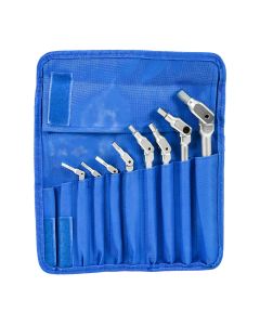 Bondhus HexPro™ 8-Piece Chrome Finish Pivot Head Wrench Set, Long Handle, HP8-IC-17