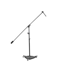 On-Stage Hex-Base Studio Boom Mic Stand, Black, Height 40–82 Inch, 43–79 Inch Boom, SMS7650