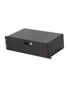 On-Stage 3 RU Locking Rack Drawer, Shallow Depth of 9.5-Inch, Solid Steel Construction, RDLS3000