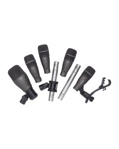 Samson DK707 7-Piece Drum Microphone Kit for Kick, Snare, Toms & Overheads, with Case & Clips