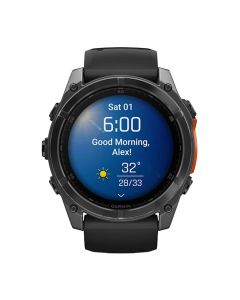 Garmin fenix® 8 – 51 mm AMOLED Multisport Smartwatch, Slate Gray with Black Silicone Band