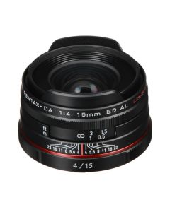 Pentax HD DA 15mm f/4 ED AL Limited Lens, K-Mount, Multi-Layer HD Coating & Quick-Shift Focus, Black
