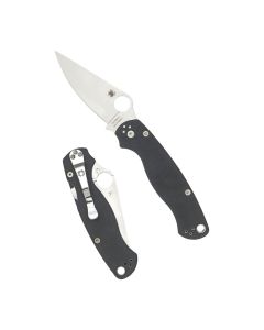 Spyderco Para Military® 2 Maxamet® Folding Knife, PlainEdge™, Satin Blade, Dark Gray Handle
