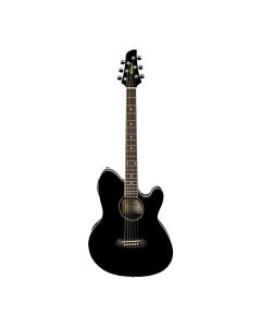 Ibanez TCY10E Acoustic Guitar, Talman Double Cutaway Body and Spruce Top, Black High Gloss