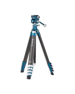 Benro CyanBird Aluminum Tripod w/ FS20PRO, 61.6 Inch, 90° Tilt, Flat Legs, 9.92 lb Load