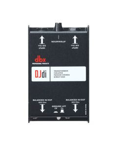 DBX DJdi 2-Channel Passive Direct Box, Unbalanced 1/4 inch Inputs, Balanced XLR Outputs