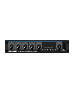 Shure SCM268 4-Channel Mic Mixer, Rackmount, 4 XLR & RCA Inputs, XLR Output, 12V Phantom Power