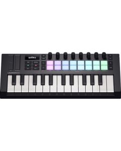 Novation Launchkey Mini MK4 USB MIDI Keyboard Controller, 16 RGB Pads, Black