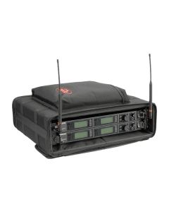 SKB Cases 2U Soft Rack Case Designed for Wireless Microphone System, Wood Core with 600 Denier Nylon
