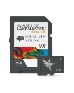 Humminbird LakeMaster Premium Card, Midsouth States V1 Maps, 2D Shaded Relief and Aerial Imagery