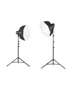 Westcott U60-B 60W Bi-Color LED 2-Light Softbox Kit, Type B (US) Plug, Remote Control, 804