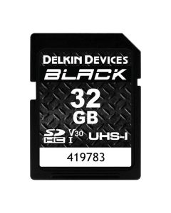 Delkin Devices UHS-I SDXC Memory Card, 90MB/s Read & Write Speed, Shock & Water Proof, Black