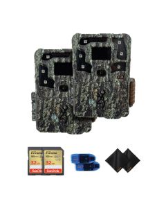 Browning Strike Force Pro X 1080 Trail Cam Bundle: 32GB SDs, Steel Mounts & Card Readers (2-Pack)