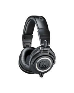 Audio-Technica ATH-M50x Closed-Back Monitor Headphones, 3.5mm TRS Plug, 90° Swivel Earcups, Black