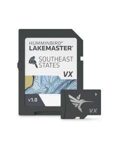 Humminbird LakeMaster Card - Southeast States V1 Maps, VX Technology, SmartStrike, and Chart Presets