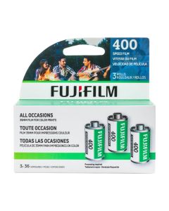 Fujifilm 400 Color Negative Film, 3-Pack, 35mm Roll, 36 Exposures, Rich Saturation, 600022183