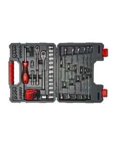 Crescent 70 Piece 1/4-Inch & 3/8-Inch Drive 6 & 12 Point Standard SAE/Metric Mechanics Tool Set