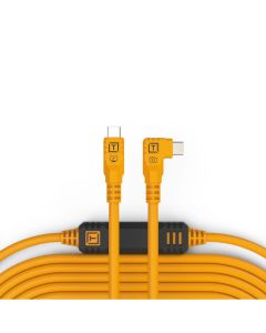 Tether Tools TetherPro USB-C to USB-C 5G, 31-Ft. (9.4m), Straight to Right Angle Cable