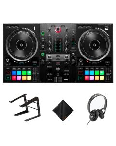 Hercules DJControl Inpulse 500 DJ Software Controller Kit w/On-Stage Headphones, Laptop Stand & More
