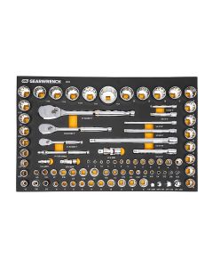 Gearwrench 83-Piece 1/4, 3/8 & 1/2-Inch Drive 90-Tooth SAE/Metric Mechanics Tool Set with Storage Tray