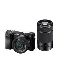 Sony Alpha 6100 APS-C Mirrorless Interchangeable Lens Camera with 16-50mm & 55-210mm Lenses, Bundle