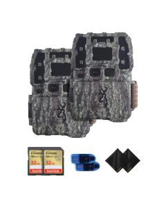 Browning Strike Force Pro DCL Nano Trail Cam Bundle: 32GB SD Card, 6ft Tree Strap & Reader (2-Pack)
