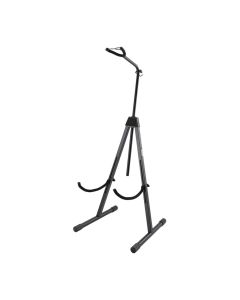 On-Stage Cello Bass Stand with Adjustable Height, Padded Yokes, 60 lb Capacity, Black, CS7201