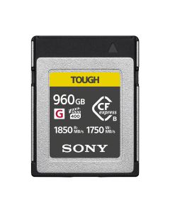 Sony 960GB G Series CFexpress Type B Tough Memory Card, 1850 MB/s Read & 1750 MB/s Write Speed