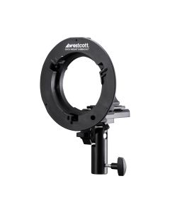 Westcott Quick-Mount S-Bracket, 180° Tilt, Arca-Type Plate, for FJ80 Universal Speedlight, 2543