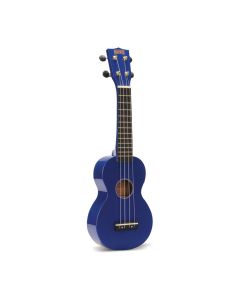 Mahalo Ukuleles MR1BU Rainbow Series Soprano Ukulele, Graph Tech NuBone XB Bridge Saddles, Blue