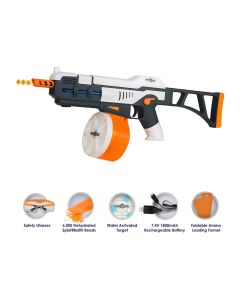 SplatRBall SRB1200 Pyro Kit, Full-Auto Glow-in-the-Dark Water Blaster with Integrated LED Light