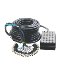 On-Stage 100-Ft. 24-Channel/4-Return Stage Snake, Hand-Soldered, Insulated XLR Connectors, SNK244100V2