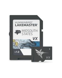 Humminbird LakeMaster Card - Midsouth States V1 Maps, VX Technology, SmartStrike & Chart Presets
