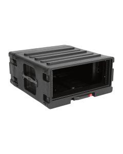 SKB Cases 4U rSeries Rolling Rack Case, Roto-Molded, Waterproof Lids, Pull Handle, Built-In Wheels