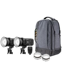 Westcott FJ400 II Strobe 2-Light Backpack Kit with FJ-X3M Universal Wireless Trigger, 400Ws, 5713M