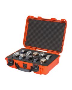 Nanuk 910 Watch Case with Foam Insert for 10 Watches, Dustproof Design, Orange, 910S-080OR-0A0-21299