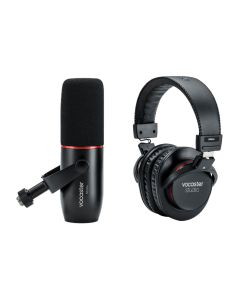 Focusrite Vocaster Broadcast Kit Dynamic Cardioid XLR Podcasting Microphone with HP60v Headphones