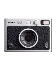 Fujifilm INSTAX MINI EVO Hybrid Instant Camera, 28mm f/2 Lens, 10 Lens/Film Effect, Bluetooth, Black