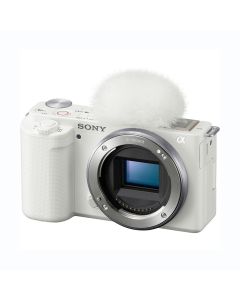 Sony Alpha ZV-E10 APS-C Interchangeable Lens Vlog Camera, Body Only, 24MP, 4K/30p, White