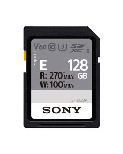 Sony 128 GB E Series UHS-II SDXC Memory Card, 4K Video, 270 MB/s Read & 100 MB/s Write Speed