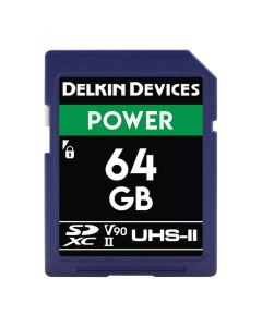 Delkin Devices Power UHS-II SDXC Memory Card, 300MB/s Read and 250MB/s Write Speed, Shockproof