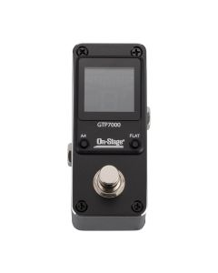 On-Stage Mini Pedal Tuner with High-Contrast Display, True Bypass and 9V DC Power, Black, GTP7000