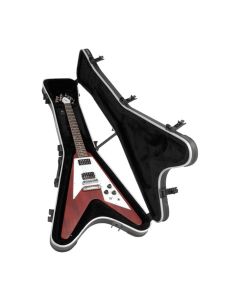 SKB Cases Flying V® Hardshell Guitar Case, Fiberglass Reinforced Nylon Trigger Release Latching
