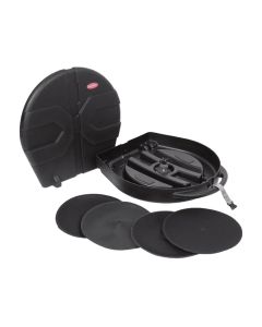 SKB Cases Rolling Cymbal Vault, Holds Up to Eight 24 Inch Cymbals, Padded Dividers, Wheels