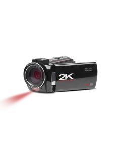 Minolta 2.7K Quad HD / 48MP IR Night Vision Camcorder, 3 Inch Touchscreen LCD, Black, MN2K10NV
