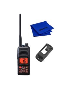 Standard Horizon HX400IS Handheld VHF Radio with Hanger Bracket and Waith Cleaning Cloth